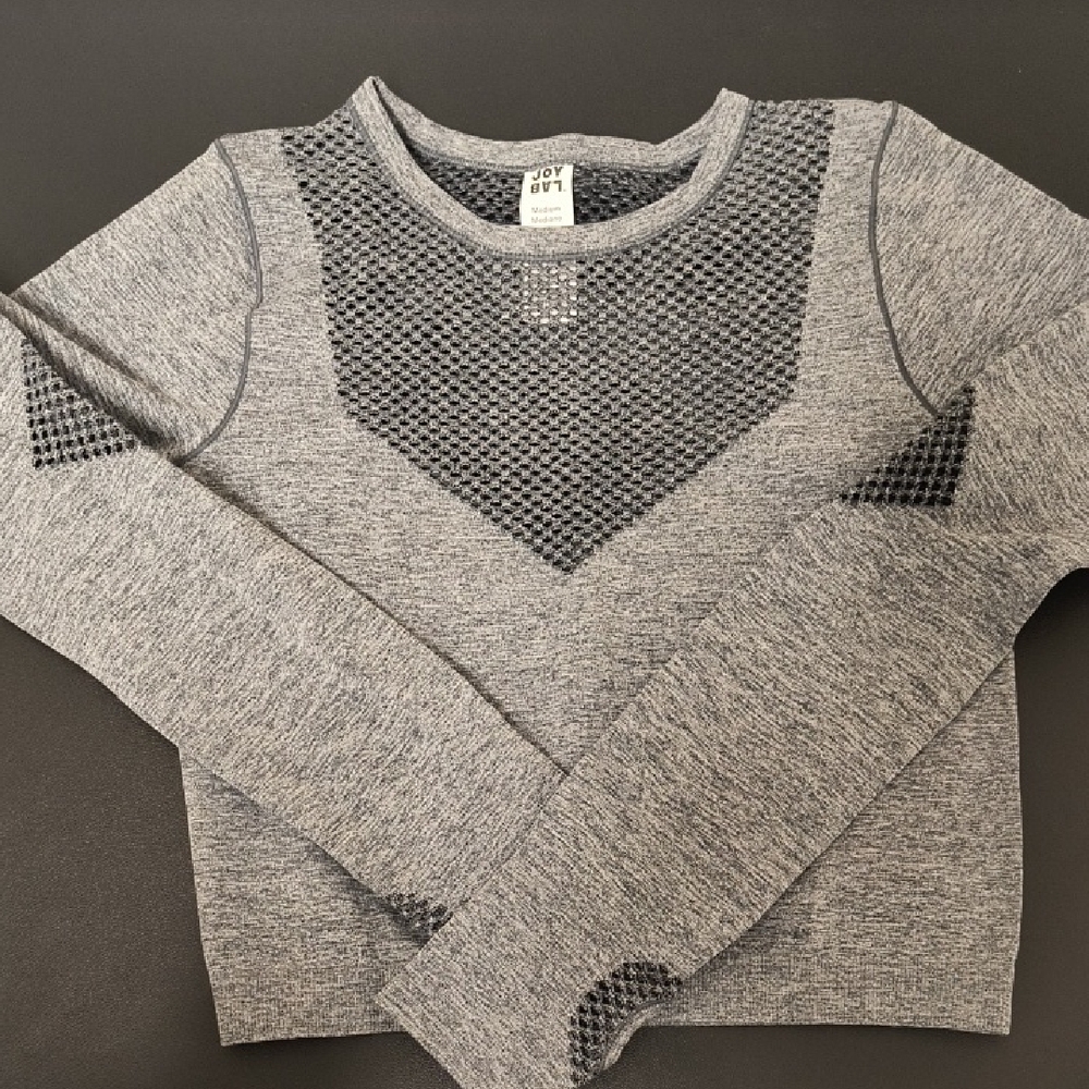 JoyLab Women's Heather Gray Textured Sweater